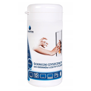 ŚCIERECZKI NASĄCZONE DO CZYSZCZENIA EKRANÓW LCD/TFT/LED CLEVERTON 100 szt.